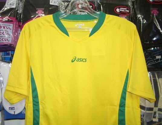 かっこいい アシックス 10番TECNICOプラシャツ 黄 イエロー Oサイズ 大きいサイズ asics 新品 レトロ 即決価格*_画像3