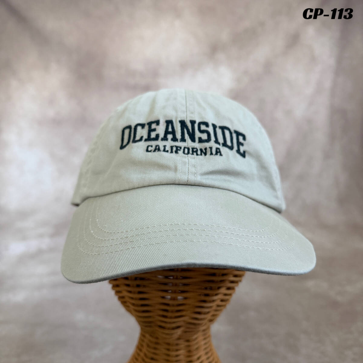 USA古着“OCEAN SIDE”カリフォルニア サーフィン ベージュ FREE_画像1