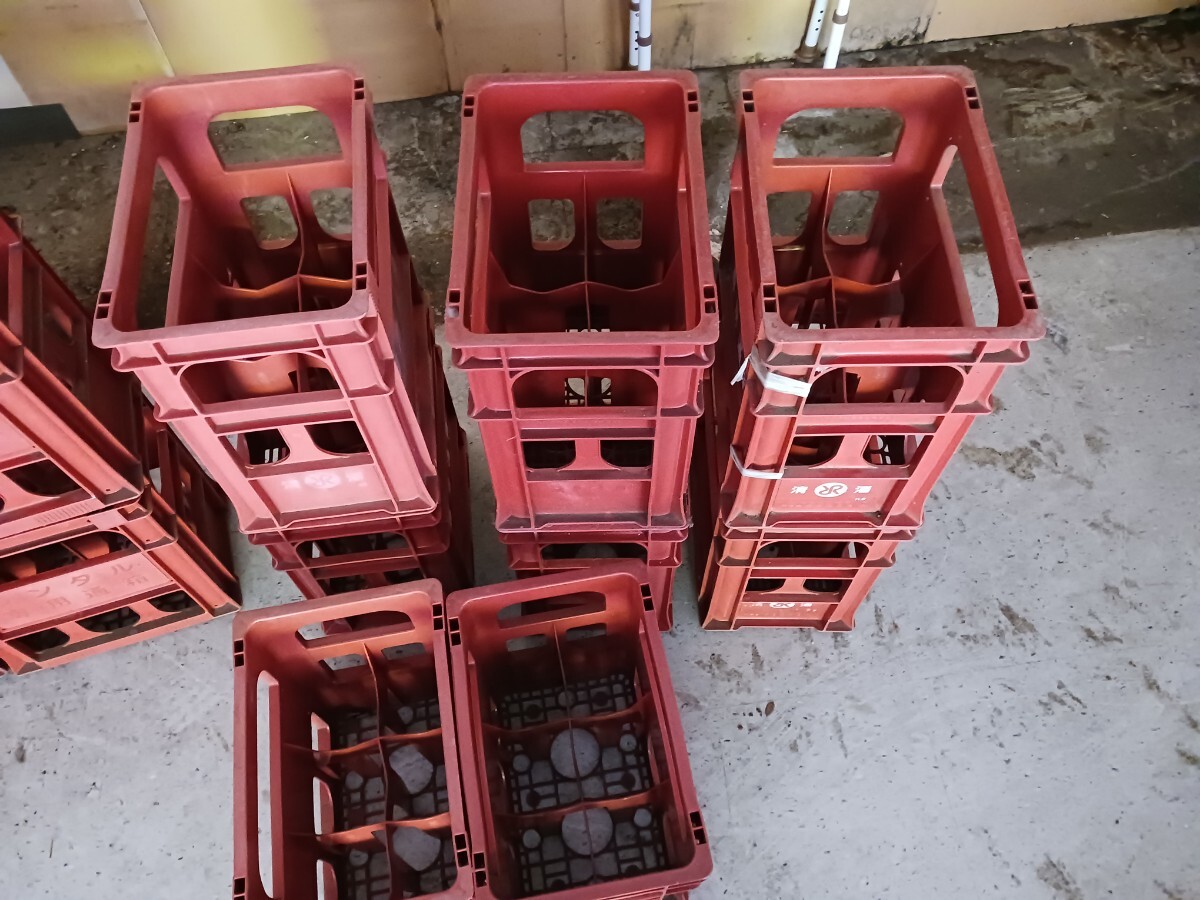 昭和レトロ 清酒 瓶ケース P箱 ケース コンテナ 空ケース コレクション 当時物 一升瓶 プラケース 専用通箱_画像10