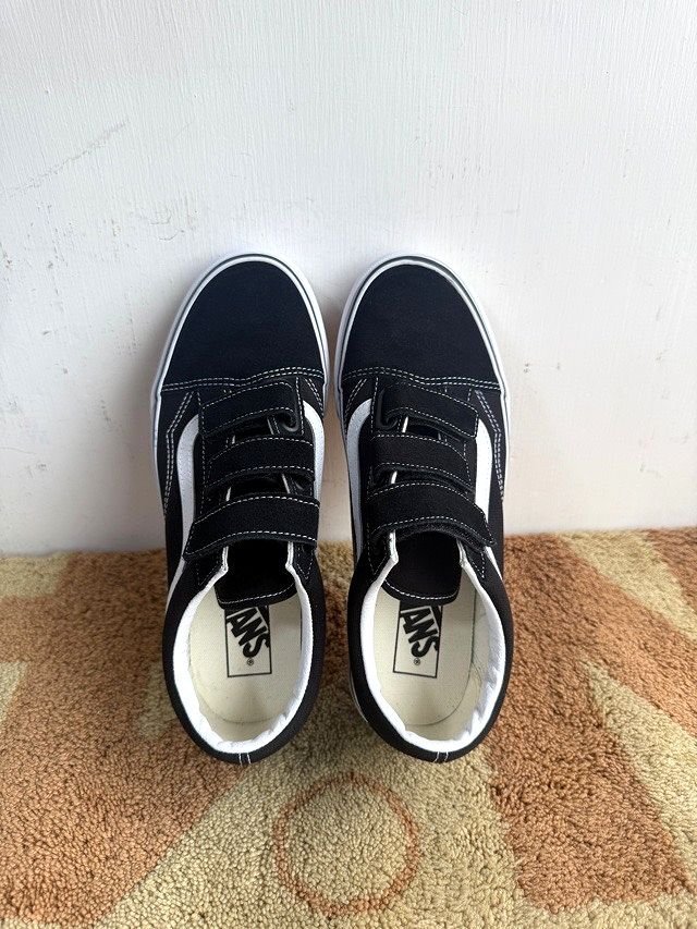海外企画 VANS バンズ オールドスクール ベルクロ 26.5cm 黒×白 oldskool v_画像3