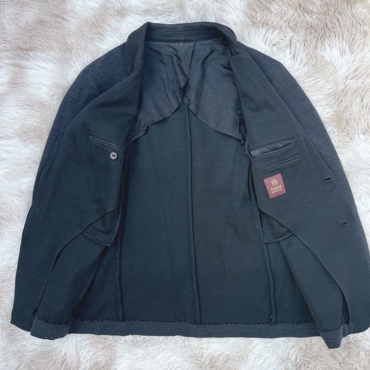 【お洒落の極み】TAKEO KIKUCHI タケオキクチ アンコンジャケット テーラードジャケット 秋冬 上着 ウール WOOL メンズ カジュアル お洒落_画像3