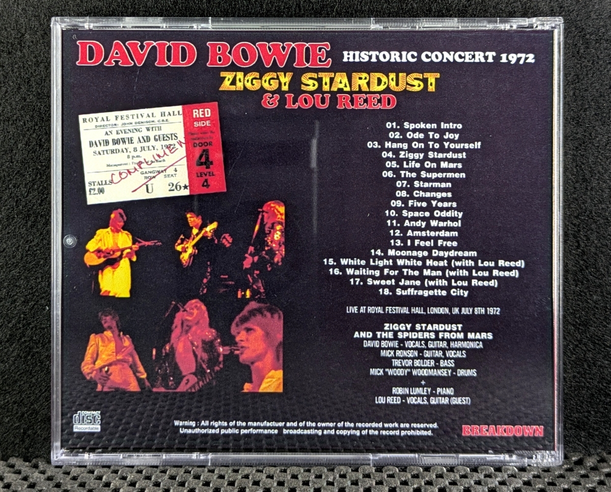 デヴィッド・ボウイ & ルー・リード - Historic Concert 1972 Ziggy Stardust - David Bowie & Lou Reed_画像2