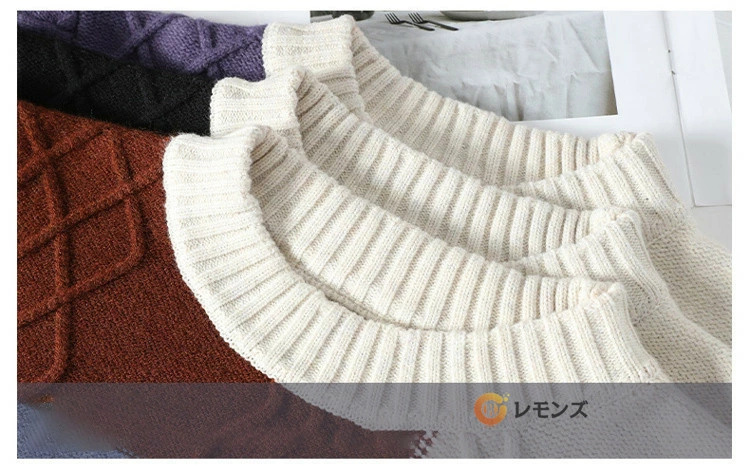 ニットセーター メンズ クルーネック 長袖 セーター ニット 配色 おしゃれ 長袖ニット トップス ケーブル編み サイズ選択可_画像4