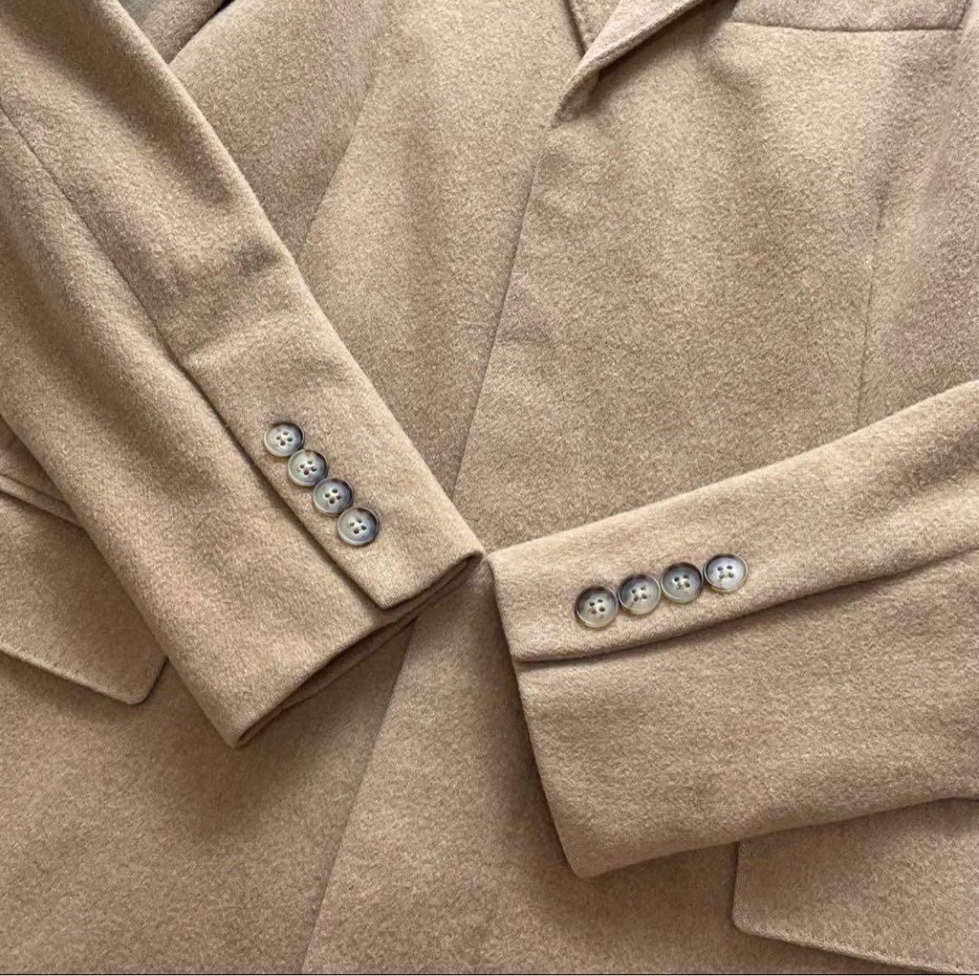 カシミヤ Polo Ralph Lauren ポロラルフローレン ロングコート キャメル ブラウン 高級感 M相当 ウール 長袖 フォーマル セレモニー_画像4