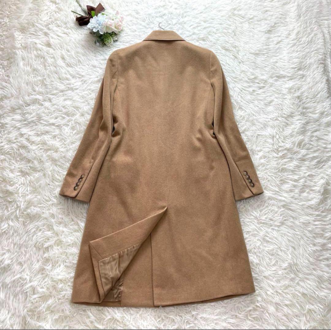 カシミヤ Polo Ralph Lauren ポロラルフローレン ロングコート キャメル ブラウン 高級感 M相当 ウール 長袖 フォーマル セレモニー_画像6