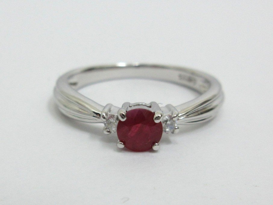 天然ルビー リング 指輪 サイズ11号 シルバー925(ロジウム仕上げ) アクセサリー 中古/USEDの画像2
