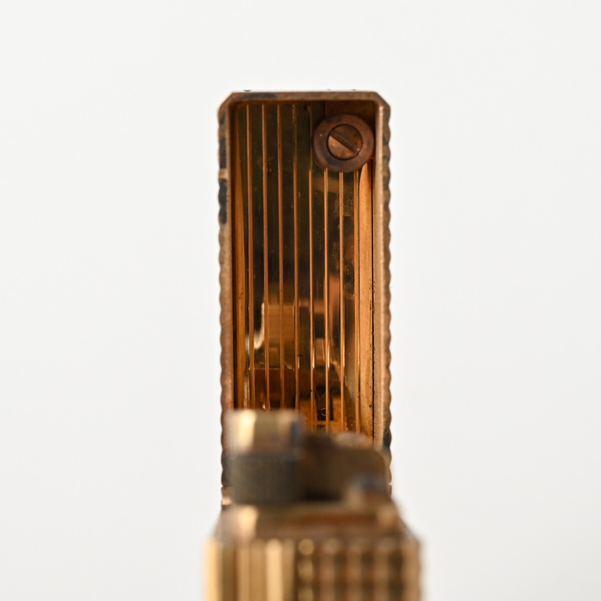 火花確認済 デュポン ガスライター 約H47×W35mm×D14mm ゴールド色 シンボルマーク刻印 D5GJ78 20μ フランス S.T. Dupon ヴィンテージ_画像7