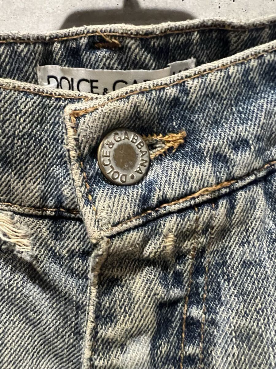 Dolce&Gabbana ペンキ加工 ダメージジーンズ デニム D&G ドルチェ&ガッバーナ_画像4