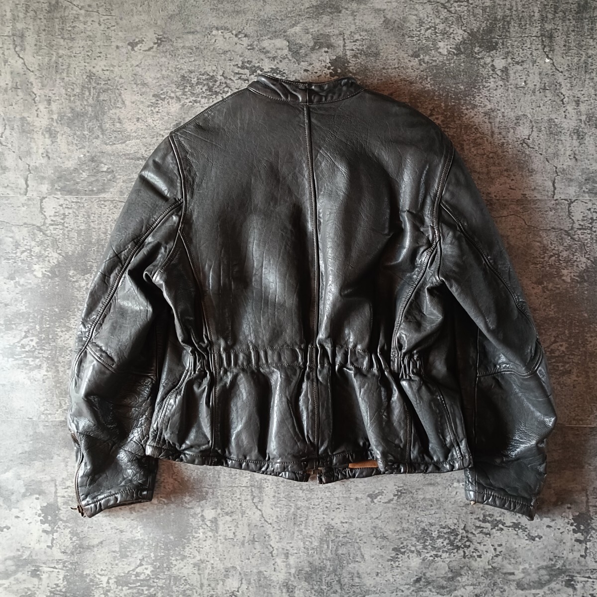 古着 90s emporio armani エンポリオアルマーニ レザージャケット ライダースジャケット シングルライダース アーカイブ _画像2