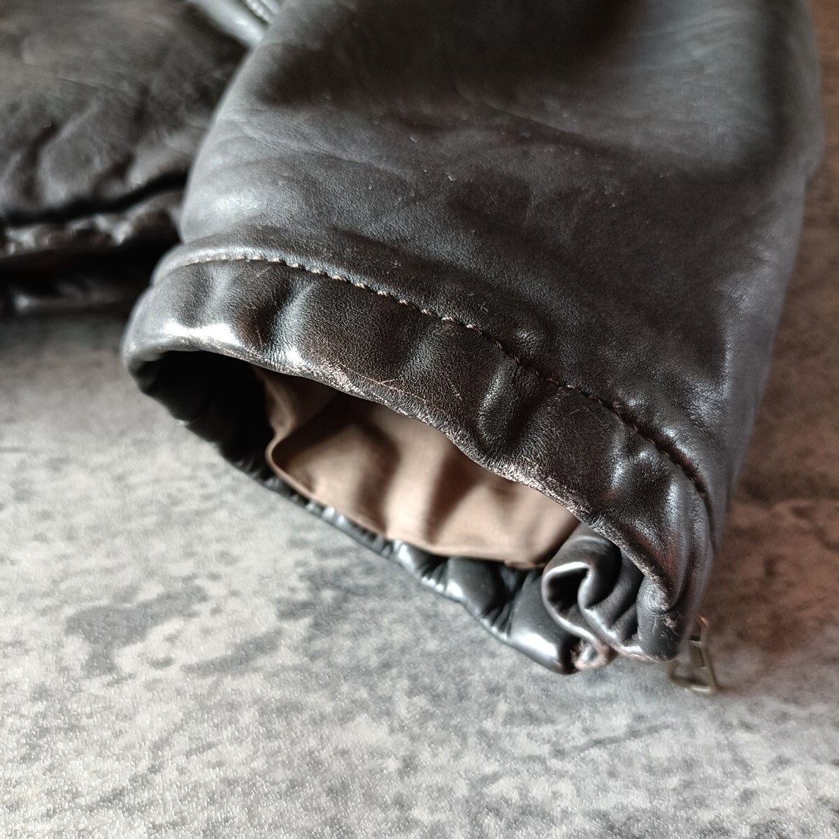 古着 90s emporio armani エンポリオアルマーニ レザージャケット ライダースジャケット シングルライダース アーカイブ _画像7