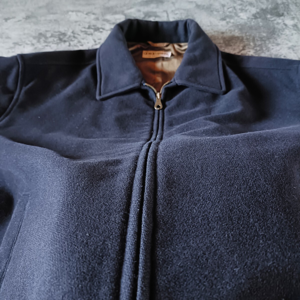 古着 90s GIORGIO ARMANI LE COLLEZIONI ジョルジオアルマーニ ウールメルトン ブルゾン アーカイブ archive_画像4