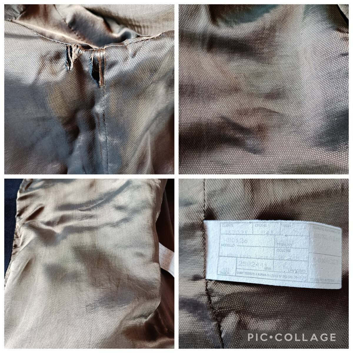 古着 90s GIORGIO ARMANI LE COLLEZIONI ジョルジオアルマーニ ウールメルトン ブルゾン アーカイブ archive_画像10