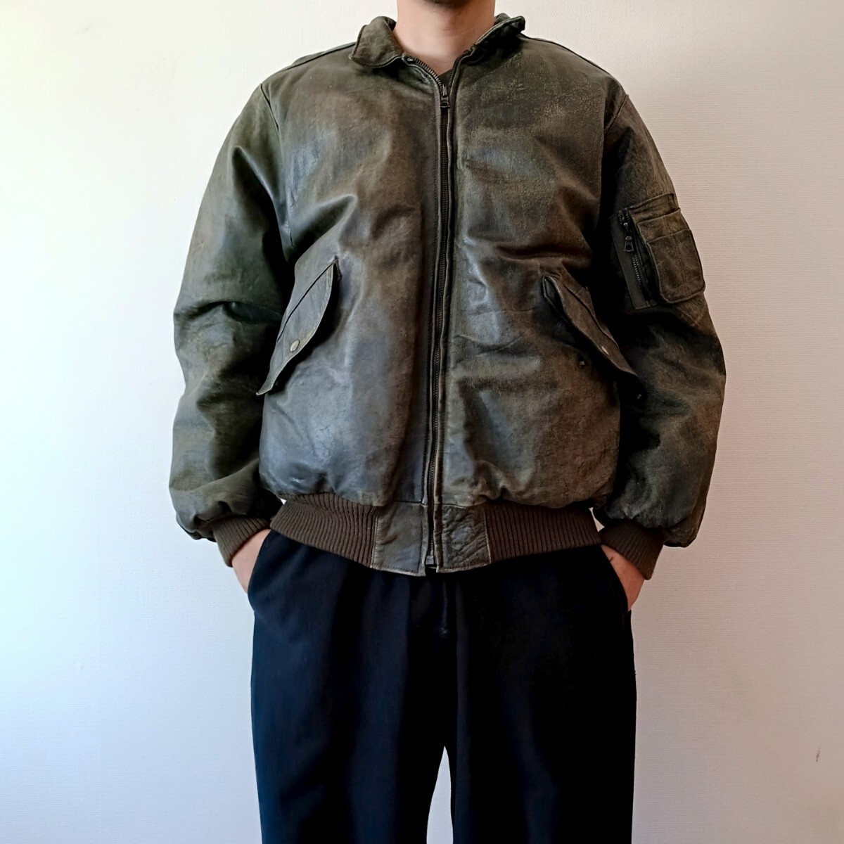 80s MARITHE FRANCOIS FIRBAUD マリテフランソワジルボー レザーボンバージャケット フライトジャケット アーカイブ archive_画像10