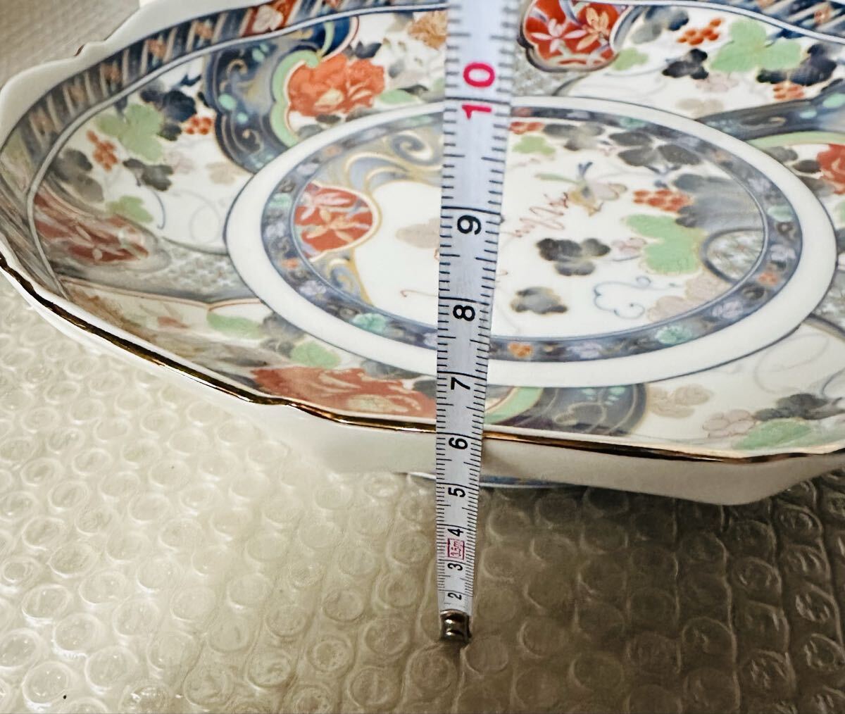 九谷焼　丸喜陶苑　金彩 錦花鳥　大皿1枚　小皿5枚　古伊万里　内喜陶苑【未使用保管品】_画像5