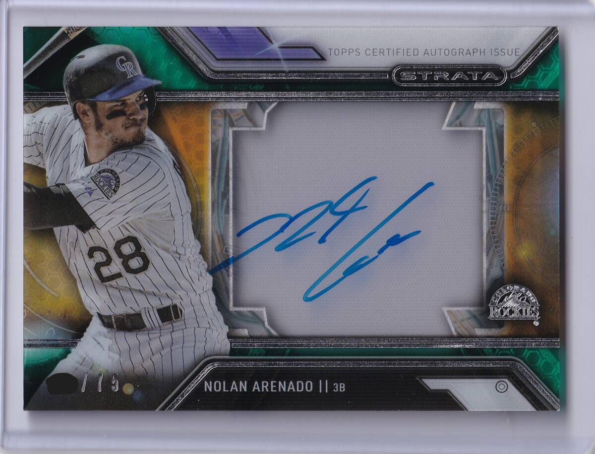 NOLAN ARENADO автограф автограф карта 75 листов ограничение 2016 TOPPS STRATA AUTOGRAPH CARD /no- Ran *a Rena do/ прямой документ .AUTO