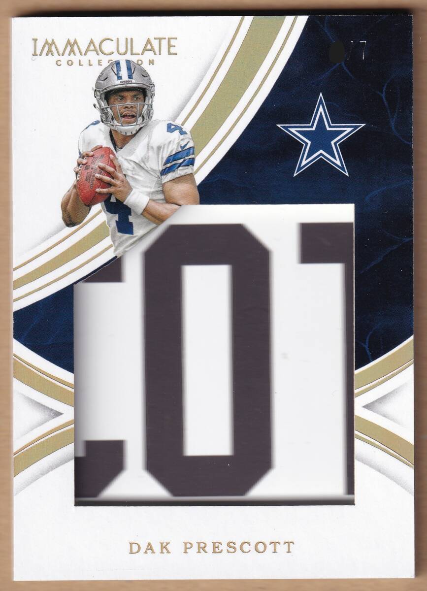 DAK PRESCOTT 7 листов ограничение 2016 PANINI IMMACULATE COLLECTION FOOTBALL PATCH RELIC CARD / Duck * pre Scott / NFL