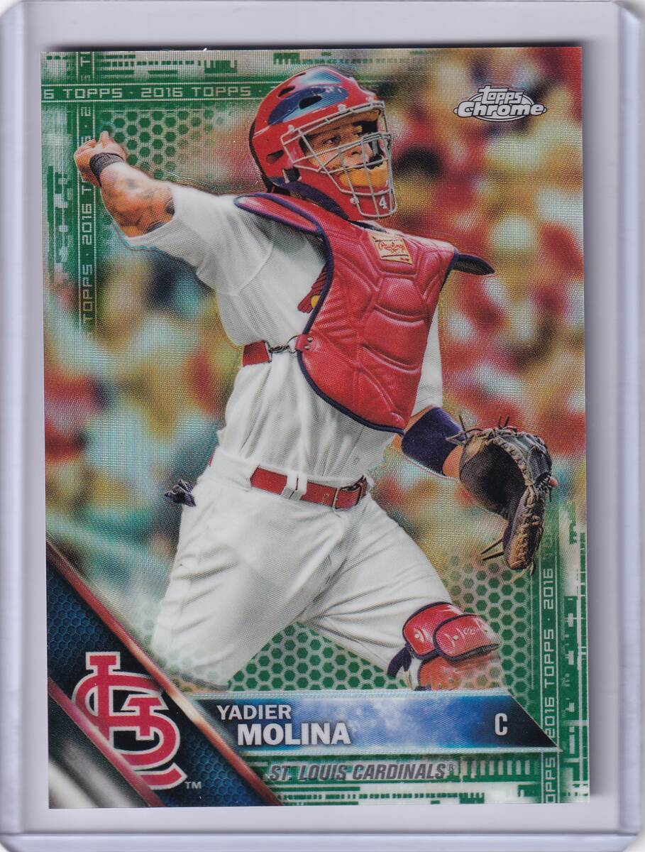 YADIER MOLINA 99 листов ограничение 2016 TOPPS CHROME GREEN REFRACTOR /yatia-*mo Lee na