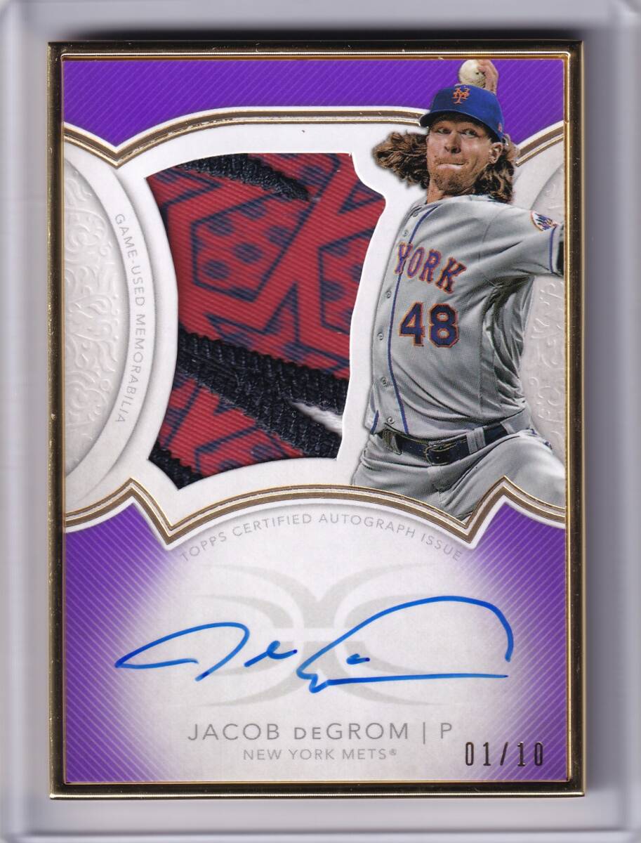 JACOB DEGROM автограф автограф карта 10 листов ограничение 1st# 2018 TOPPS DEFINITIVE AUTOGRAPHED PATCH CARD / Jacob *te Glo m/ прямой документ .AUTO