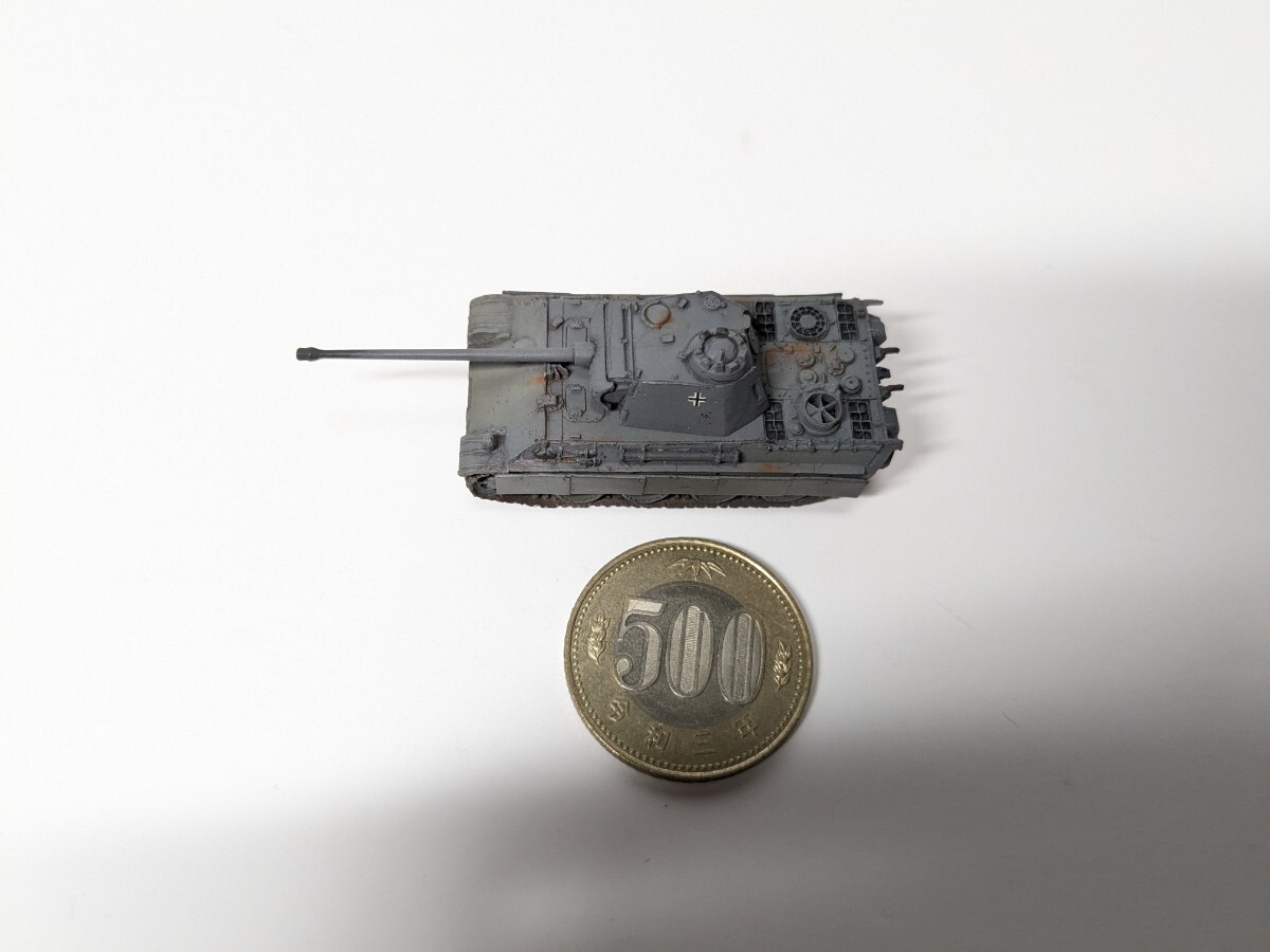 パンターG型（パンサーG型）　旧考証ジャーマングレー（海洋堂　ワールドタンクミュージアム8弾1/144 キット版）戦車　プラモデル完成品_画像7