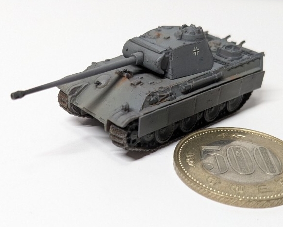 パンターG型（パンサーG型）　旧考証ジャーマングレー（海洋堂　ワールドタンクミュージアム8弾1/144 キット版）戦車　プラモデル完成品_画像1
