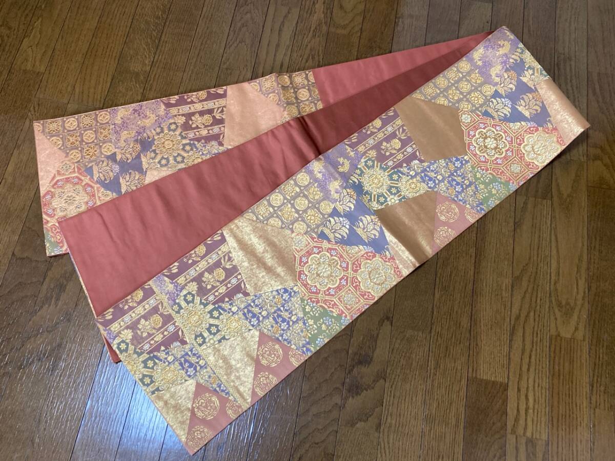 【帯8点 まとめセット】袋帯 名古屋帯 仕立て上がり 未仕立て 松美錦 伝統工芸士 山野忠龍 プラチナ銀箔二重織 _画像4