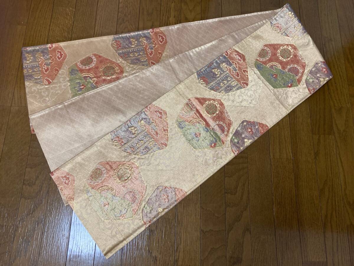 【帯8点 まとめセット】袋帯 名古屋帯 仕立て上がり 未仕立て 松美錦 伝統工芸士 山野忠龍 プラチナ銀箔二重織 _画像9