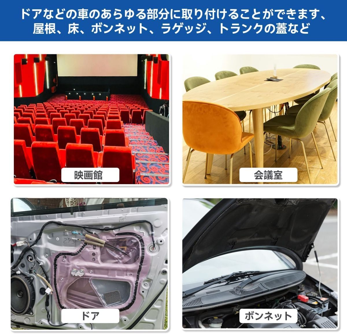 【新品送料無料】seiyishi 断熱マット フォーム製 100cm*50cm 厚さ10mm 車用 防音マット 車用断熱マット デッドニング 制振シート 断熱材_画像7