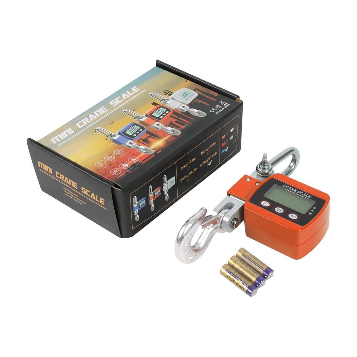 【送料無料】STEELMIGHT LCDデジタル表示クレーンスケール 0.05-500kg ポータブル 産業用 アルミニウム合金製 高精度 単位切替機能付き_画像6