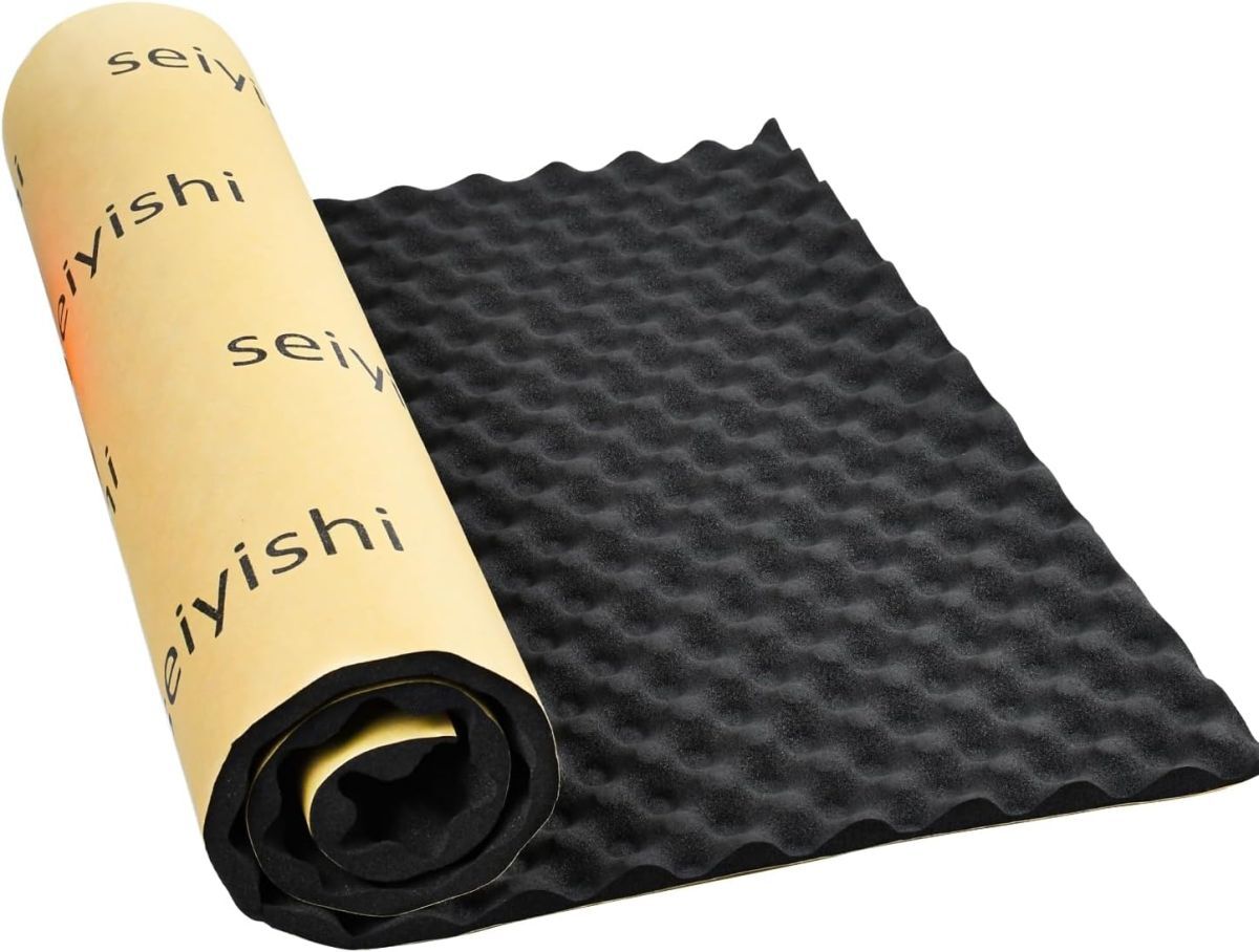 【新品送料無料】seiyishi 断熱マット フォーム製 100cm*50cm 厚さ10mm 車用 防音マット 車用断熱マット デッドニング 制振シート 断熱材_画像1