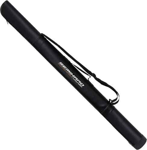 【送料無料】大阪漁具(OGK) セミハードストレートロッドケース レギュラーサイズ カラー：ブラック/ゴールド OG4902S_画像1