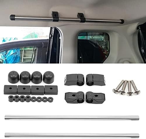 【送料無料】Jeyaic 車内収納 車室内キャリアバー サイドバー クロスライド 左右セット 軽自動車 コンパクトカー 用_画像1