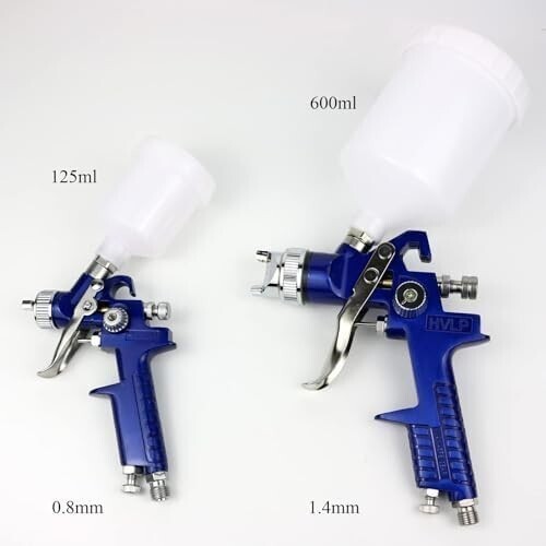 ☆新品☆YWHWLX 塗装 スプレーガン 重力式 エアースプレーガン HVLP 重力式 ペイントスプレーセット ノズル0.8mm/_画像3