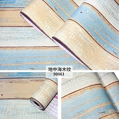 ☆新品☆Homya 壁紙シール 45cmｘ10m 木目 リメイクシート はがせる壁紙 接着剤不要 DIYシート 防水 防カビ ウォールステッカー 地中海風_画像6