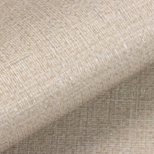 ☆新品☆VEELIKE 織物調 壁紙シール ふすま紙 クリーム色 表面ザラザラ リネン柄 壁紙 シールタイプ ふすまに貼れる壁紙_画像1