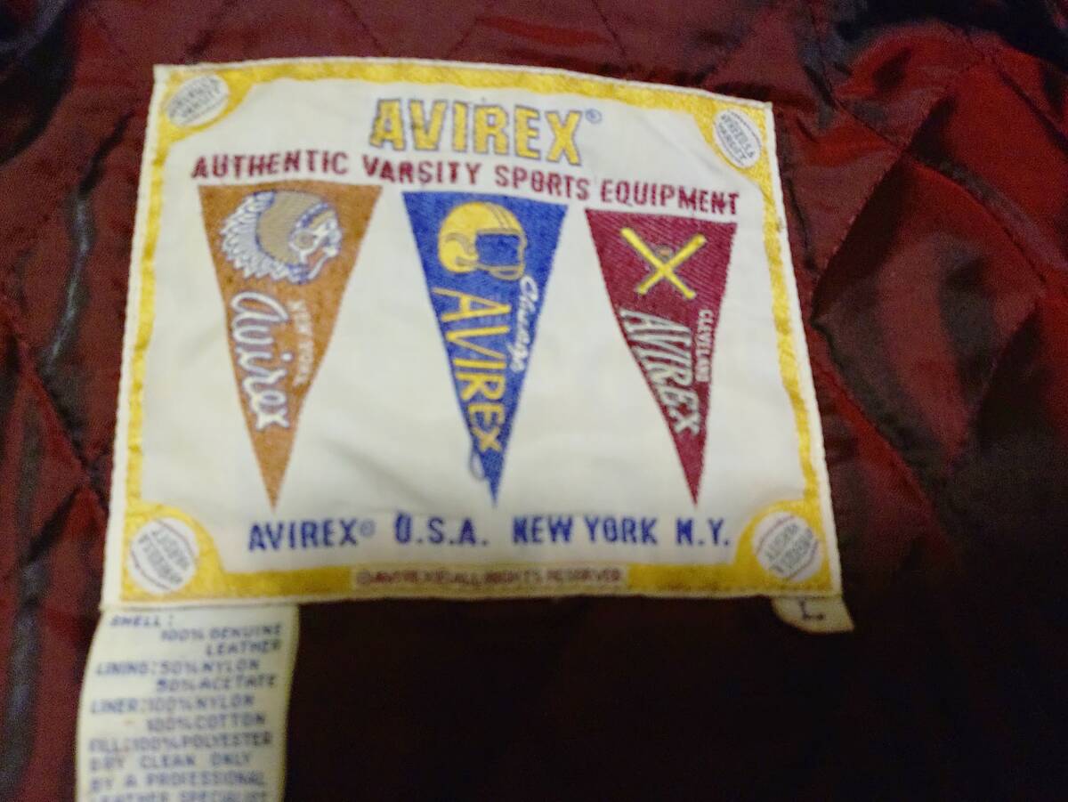 AVIREX 革ジャン　ビンテージ　Lサイズ　中古品_画像4