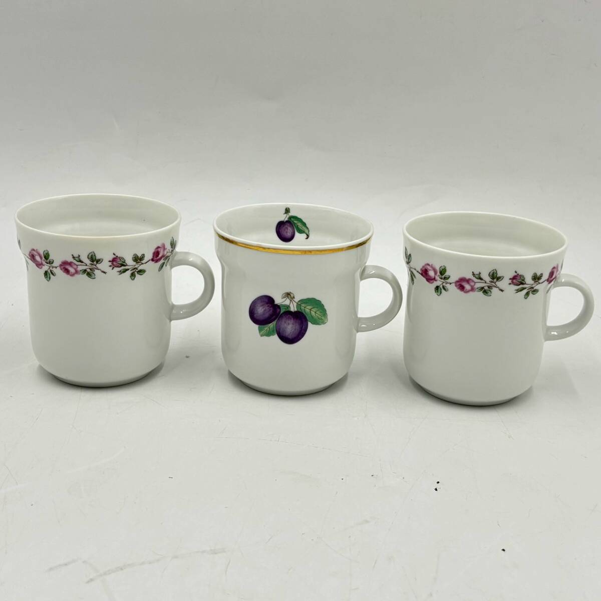  Richard Ginori リチャードジノリ マグカップ 3点 スモールローズ プルーン _画像1