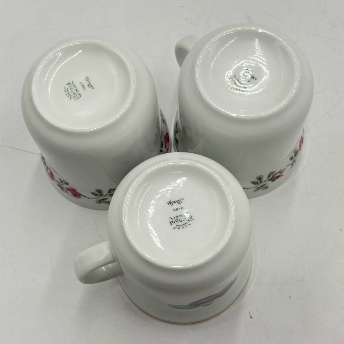  Richard Ginori リチャードジノリ マグカップ 3点 スモールローズ プルーン _画像7