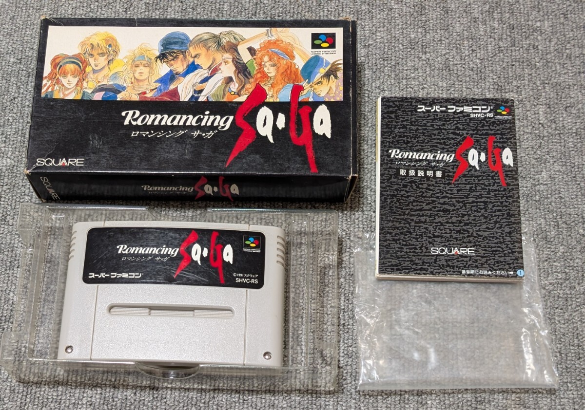 4814【起動確認済み】SFC ロマンシング サ・ガ 箱説付　簡易清掃済み　端子メンテナンス済み ロマンシングサガ_画像1
