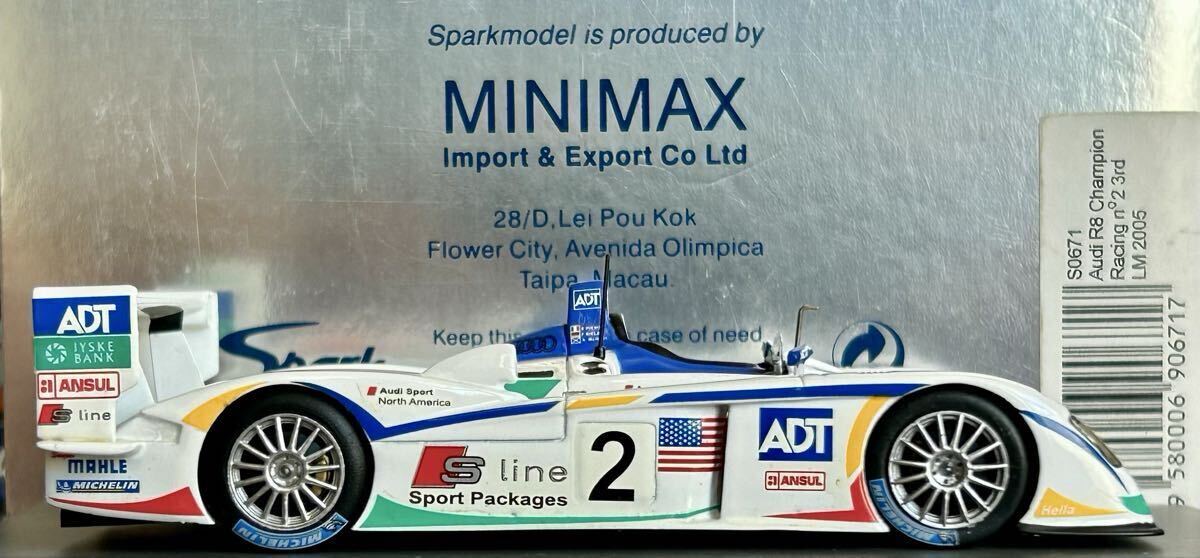 スパーク Spark 1/43 Audi R8 Champion Racing n°2 3rd LM 2005 [S0671]_画像8