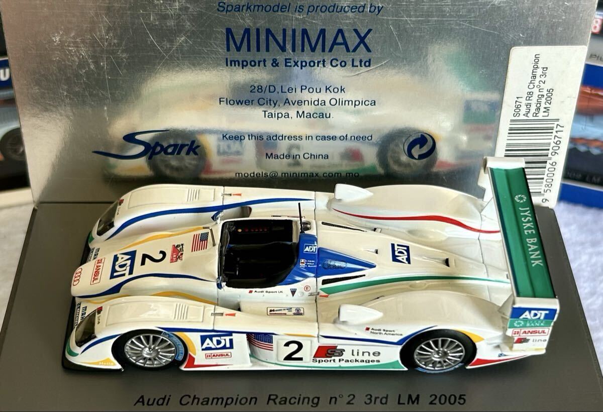 スパーク Spark 1/43 Audi R8 Champion Racing n°2 3rd LM 2005 [S0671]_画像9