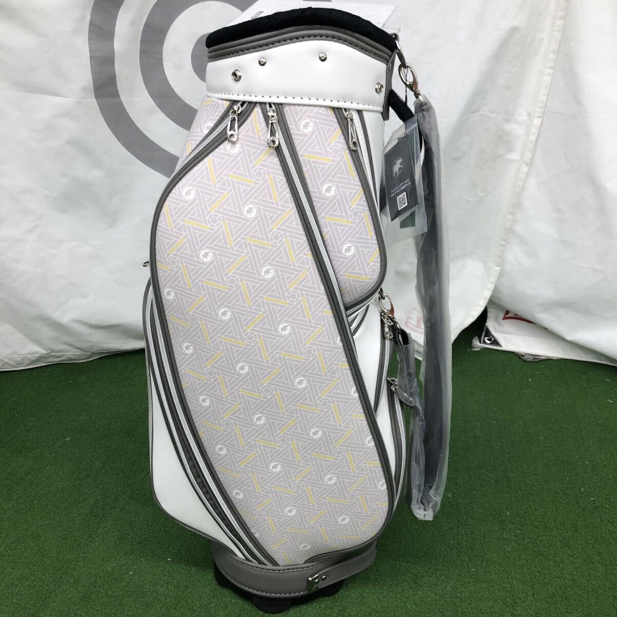 即決■キャディバッグ / HUNTING WORLD ハンティングワールド　HW-004　ライトグレー　9型　2023年_画像2