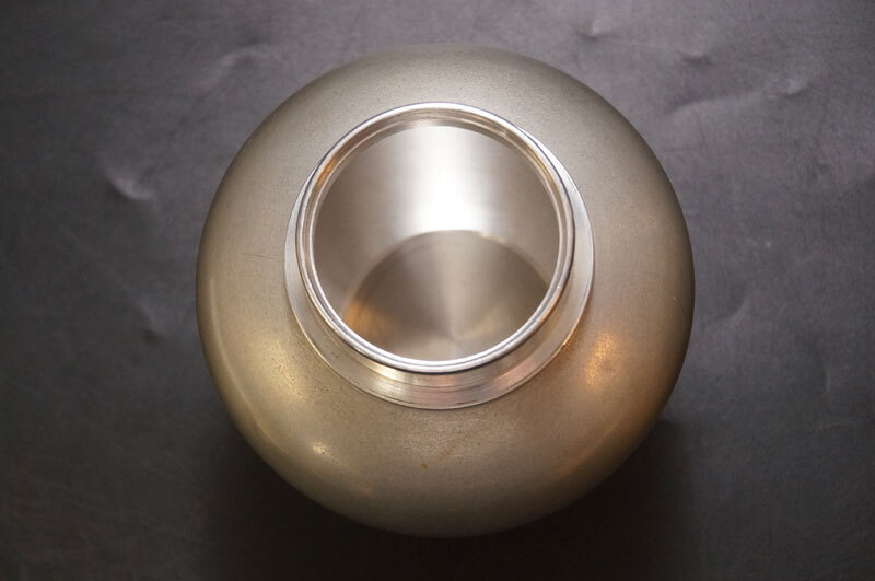 【真作】上錫 錫半 茶心壷 茶入 茶壷 316g 煎茶道具 -817_画像5