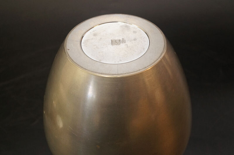 【真作】上錫 錫半 茶心壷 茶入 茶壷 316g 煎茶道具 -817_画像6