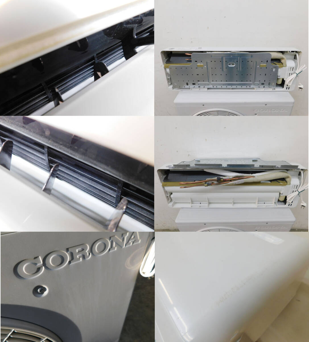 引取歓迎 札幌 2021年製 コロナ/CORONA 100V 冷房専用 壁掛け ルーム エアコン ReLaLa 室内機 RC-2221R 室外機 RO-2221R 中古 主に6程度用_画像6