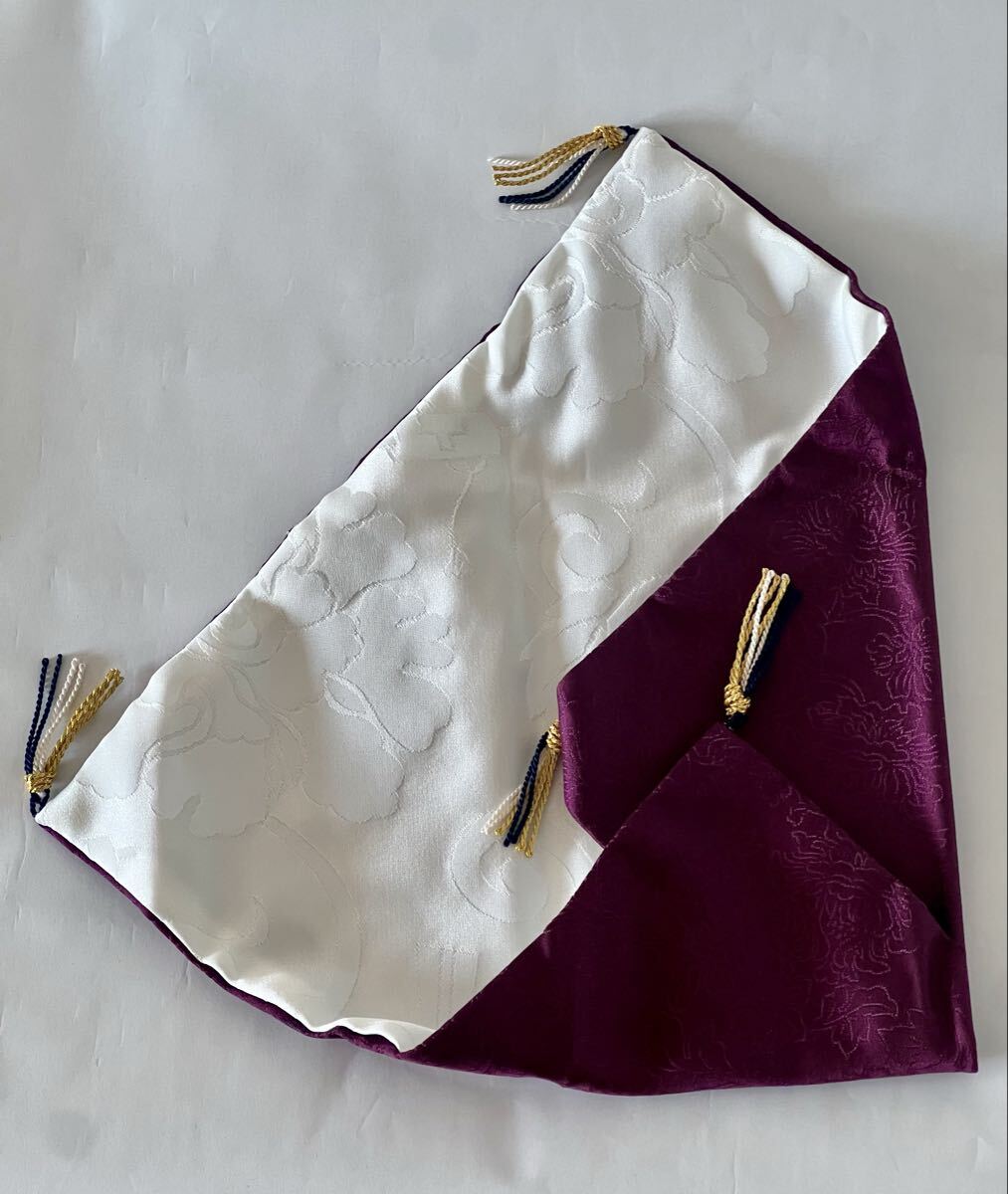 【未使用】正絹 ふくさ 袱紗 濃紫 法要 慶弔_画像5