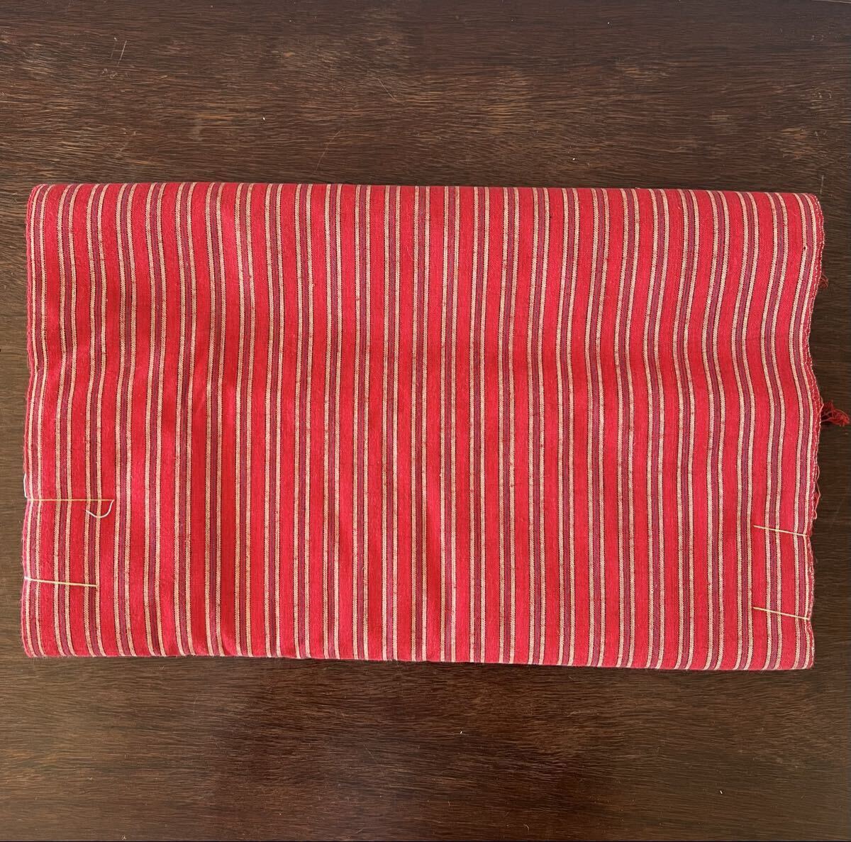 反物 越後 布橋紬 着物 綿100% 11.36m _画像2