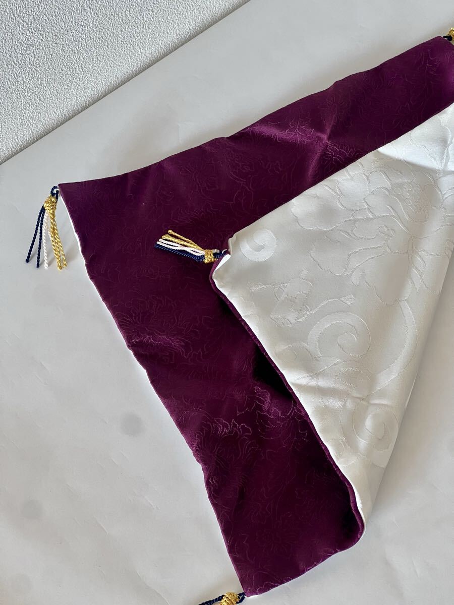 【未使用】正絹 ふくさ 袱紗 濃紫 法要 慶弔_画像6