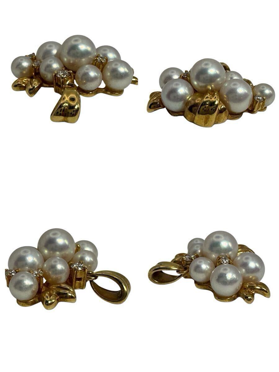 【極美品】TASAKI タサキ 真珠 パール×ダイヤモンド K18 ペンダントトップ ほぼ未使用 パール ゴールド アクセサリー_画像3