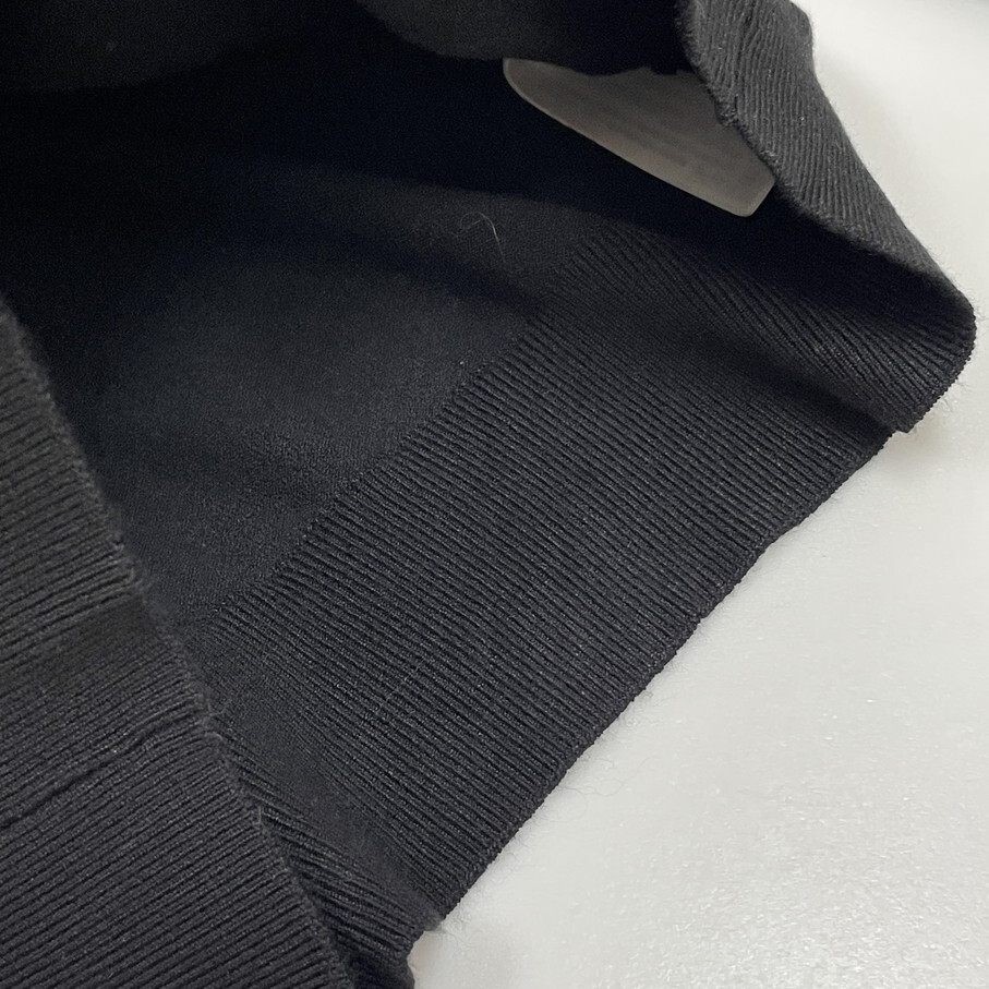 ZARA /S/ ブラック 長袖セーター タートルネックニットトップス レディース カジュアル 通勤 ゴールドボタン生地ナイロン混ストレッチ ザラ_画像6