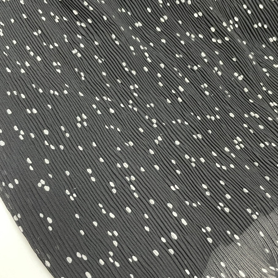 ZARA /S/ ブラック 長袖ワンピース ホワイトドットプリーツロングドレス レディース タグ付き カジュアル フェミニン 大人可愛い生地 ザラ_画像8